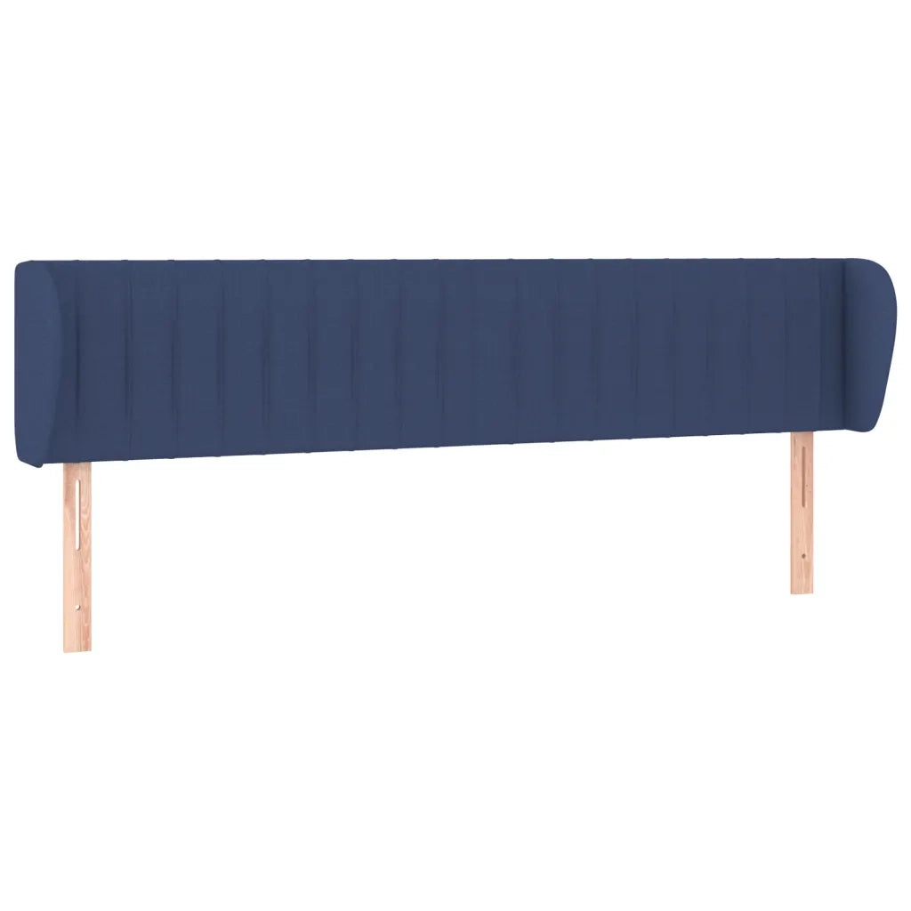 Testiera ad Orecchio-Testata con Orecchie Blu 183x23x78/88 cm in Tessuto 494765