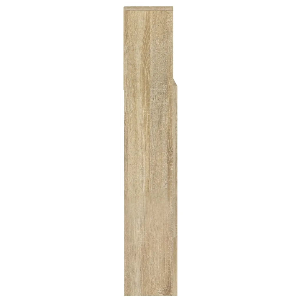 Mobiletto con testiera-Testiera con Contenitore in rovere Sonoma 140x19x103,5 cm