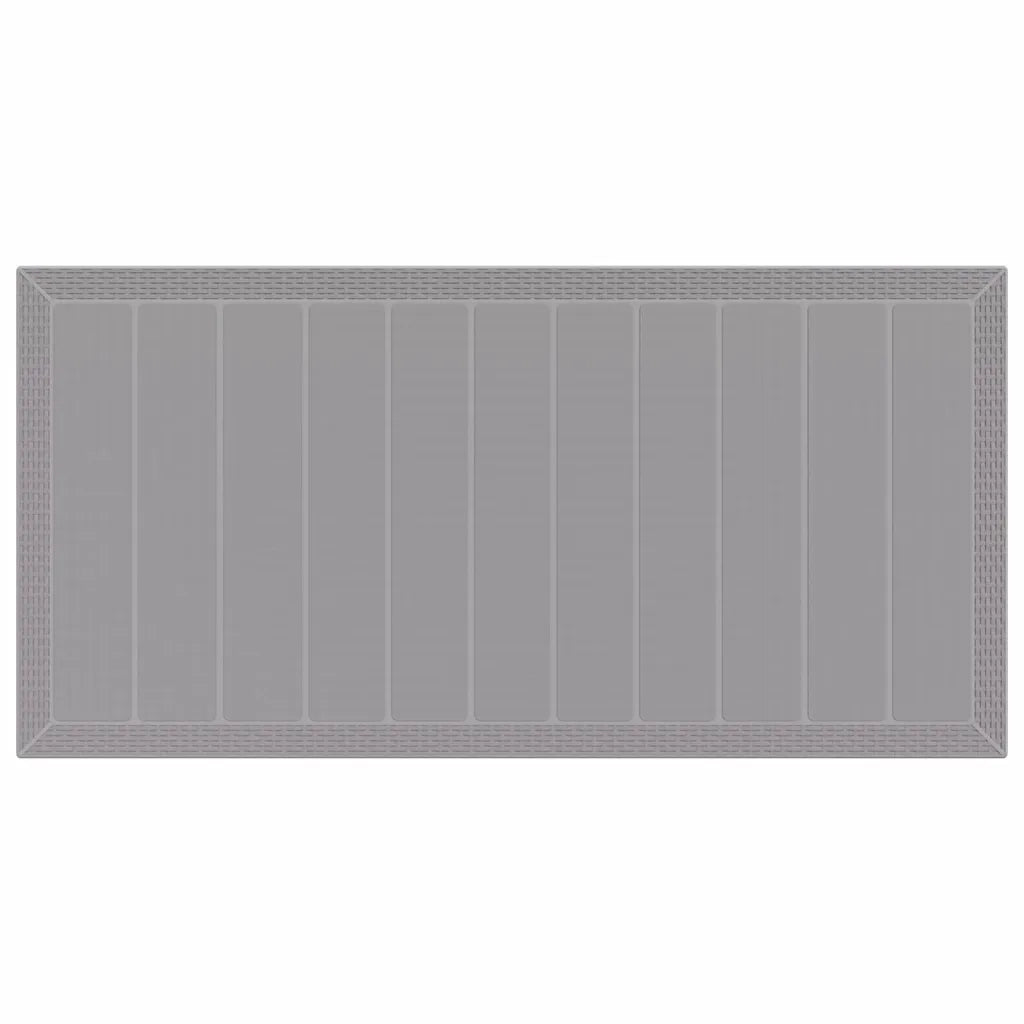 Set da Pranzo per Giardino 9 pcs Grigio chiaro Polipropilene