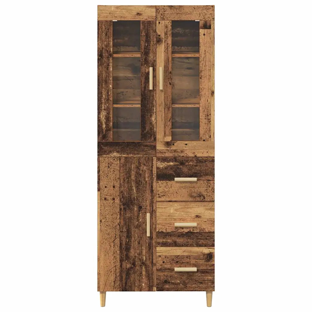 Credenza | Madia | Buffet da pranzo | Armadio da pranzo Legno vecchio 69,5 x 34 x 180 cm Legno multistrato