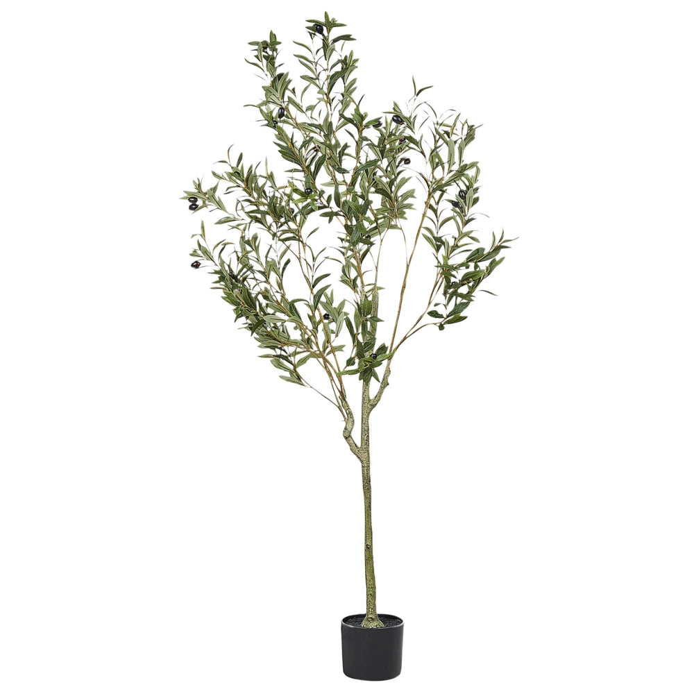 Ulivo artificiale in vaso con vas nero 153 cm pianta da interno ed esterno