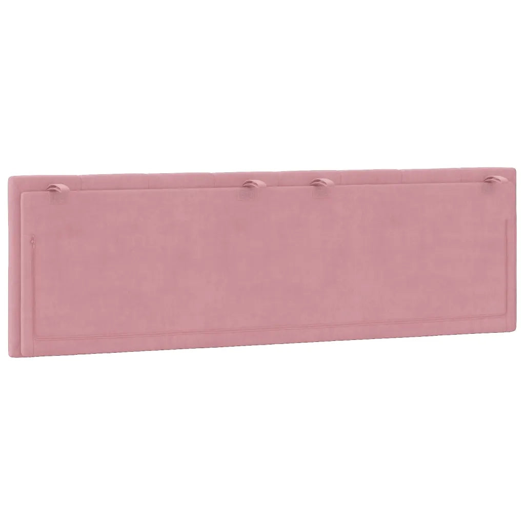 Cuscino Testiera Hanko Rosa 160 cm in Velluto 374680
