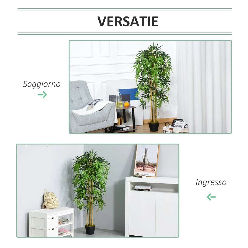 Bamb¨´ Artificiale con Vaso per Interno, ¦µ18x150cm