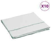 Panni per la Pulizia 10 pz Righe Bianche e Verdi 50x60 cm CFW8009387