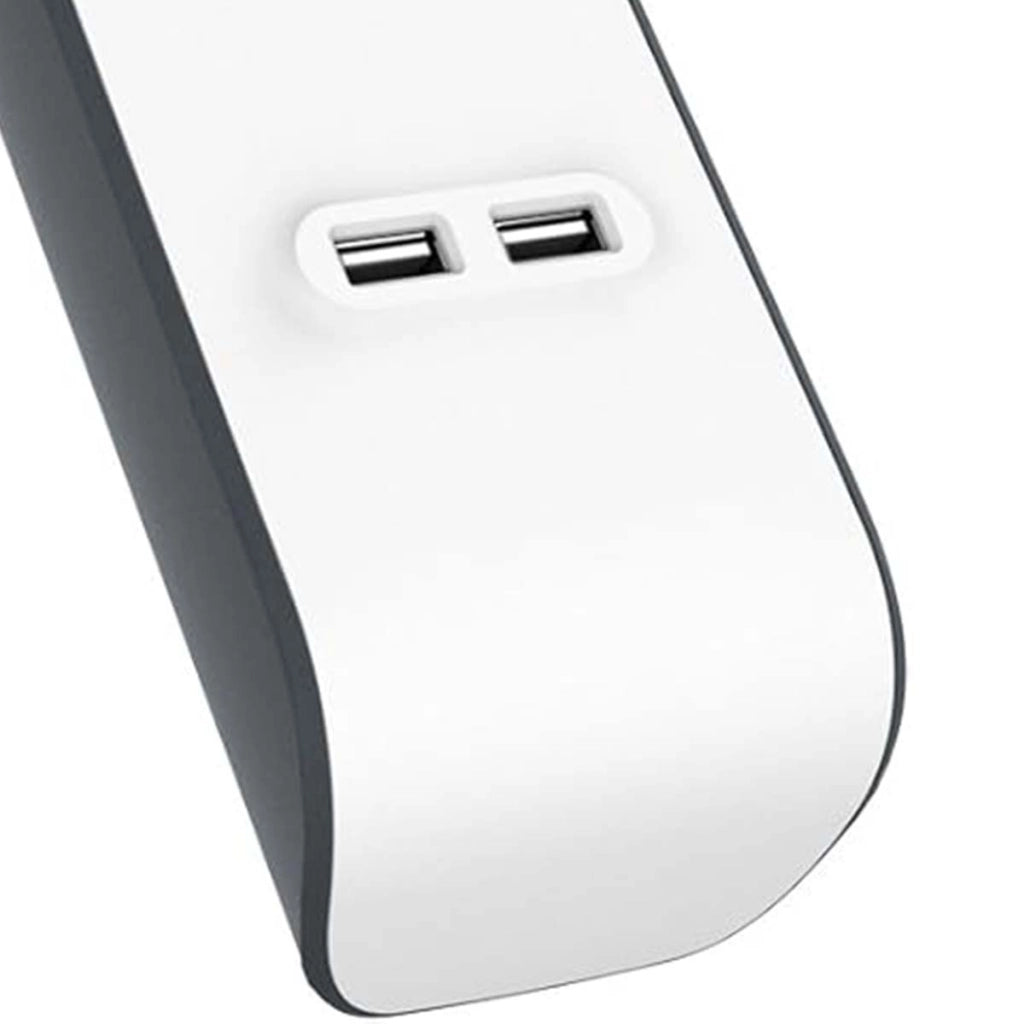 Multipresa Sovratensione 4 Prese / 2 Porte USB-A Cavo 2 m Robusto Bianco / Grigio Belkin