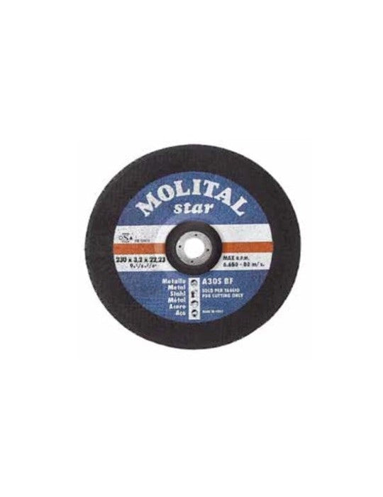 DISCO DA TAGLIO PER FERRO MOLITAL Ø 125x3,2 mm - MOLITAL
