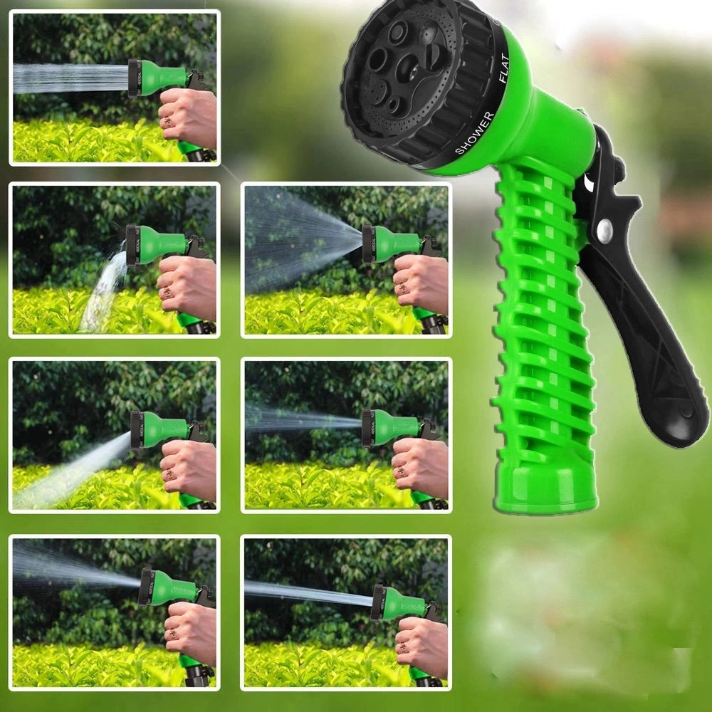 Tubo per Acqua estensibile fino a 7 metri da giardino lavare auto con pistola doccia a 7 getti