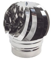 FUMAIOLO GIREVOLE CAPPELLO EOLICO Maschio ACCIAIO INOX AISI 316 -Vari Diametri- ø180
