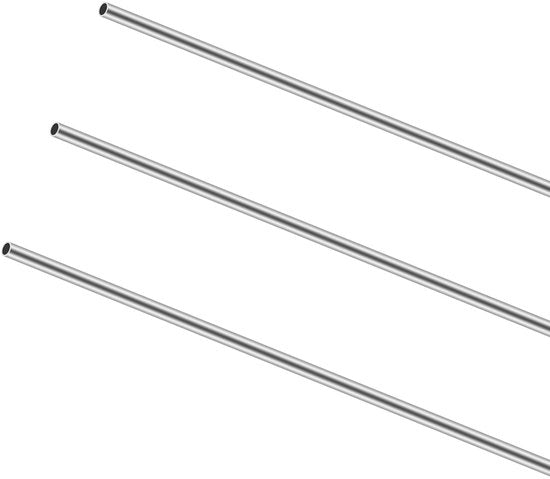 Tubo in acciaio inossidabile 7mm - 300mm Lunghezza - 0,4mm Diametro - 3 Pezzi - Tubo senza saldatura - Materiale duraturo - Tubo in acciaio