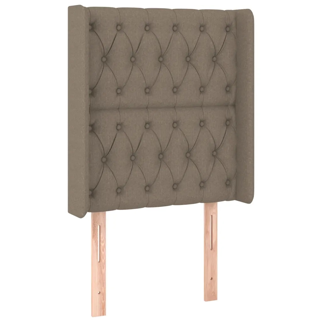 Letto a Molle con Materasso e LED Tortora 80x200 cm in Tessuto