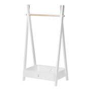 Armadio per bambini con vano portaoggetti 126 x 73 x 43 cm bianco 03_0008154