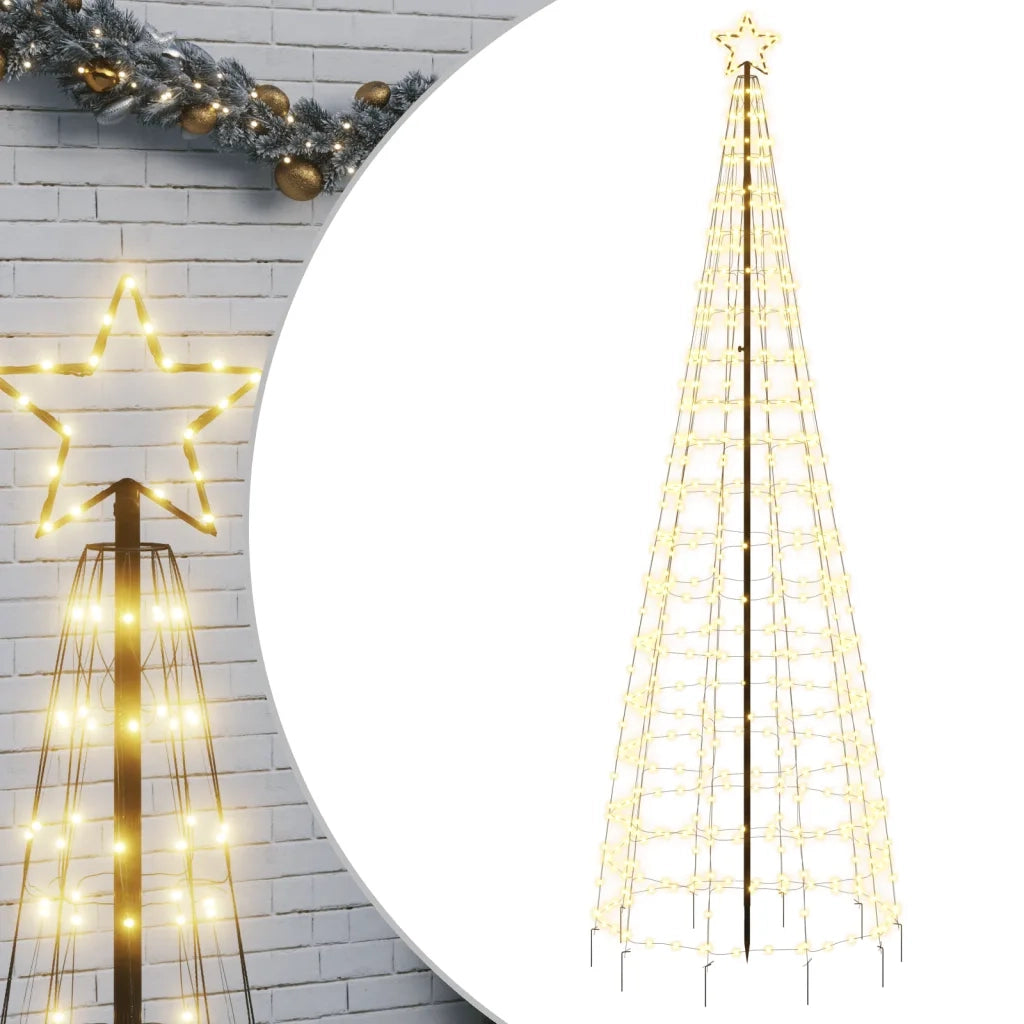 Albero di Natale a LED con Punte 570 LED Bianco Caldo 300 cm 358104