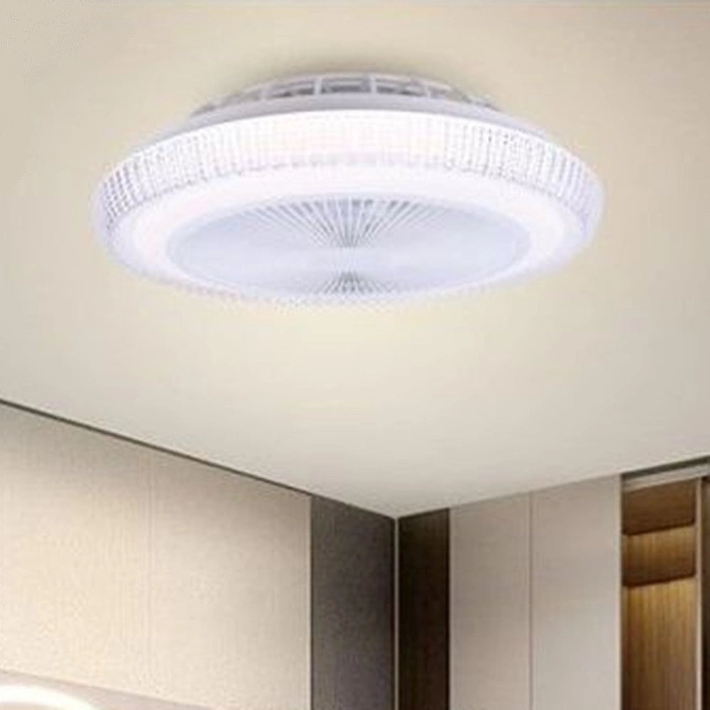 Trade Shop - Plafoniera Soffitto Led Lampadario Con Ventilatore Telecomando Luce 3000-6500k 42279 -