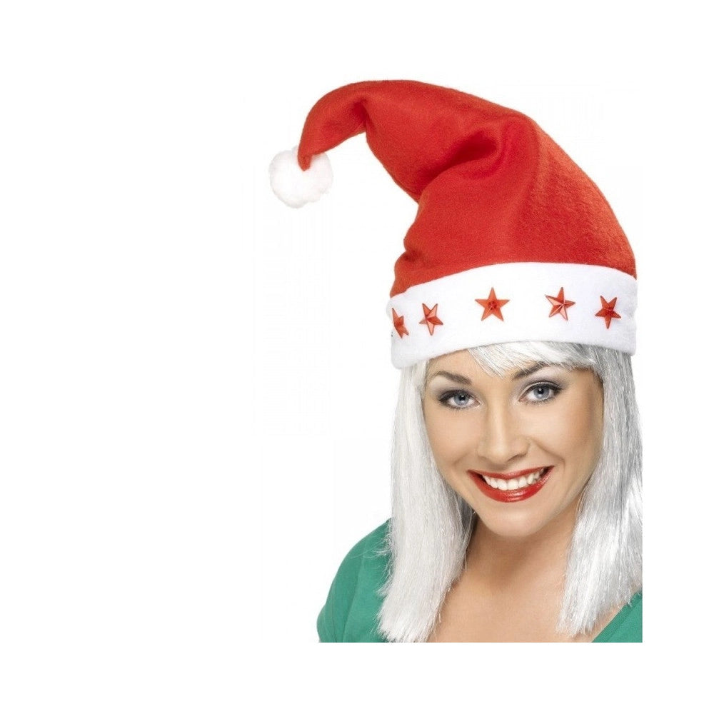 Trade Shop - Cappello Natalizio Con Luci Led Natale Luminoso Travestimento Accessorio -