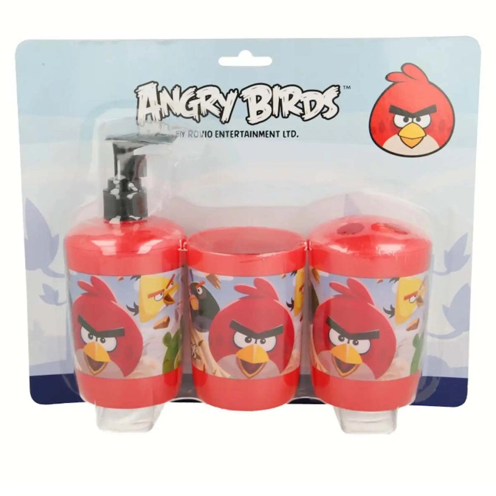 Set di accessori da bagno a 3 pezzi, dispenser di sapone e bicchiere Rosso Inny
