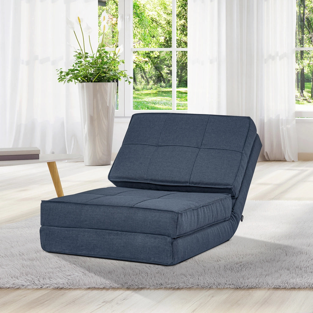 Sofa letto imbottito ¨C Minimal ¨C blu 61x73x58 cm