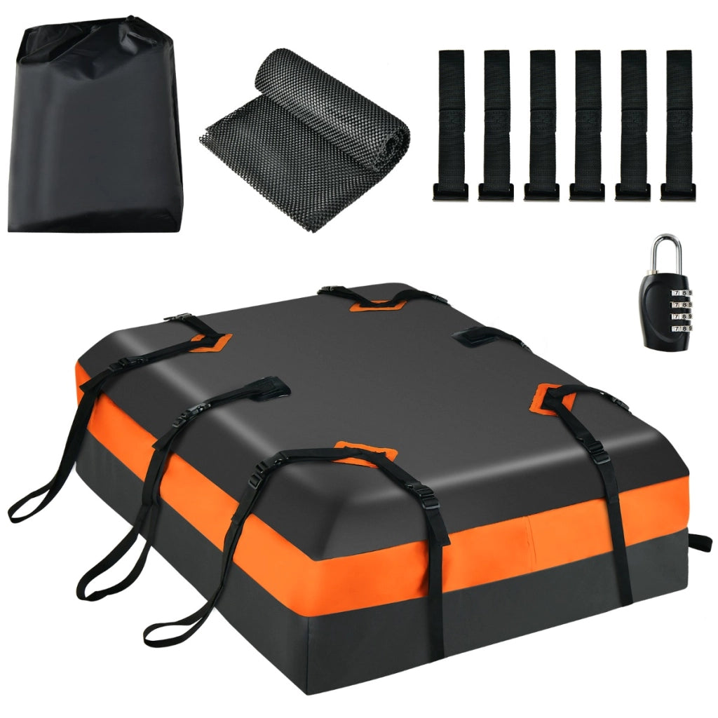 Borsa per bagagli impermeabile da 424L per tutti i veicoli, Borsa morbida con serratura a combinazione Arancione