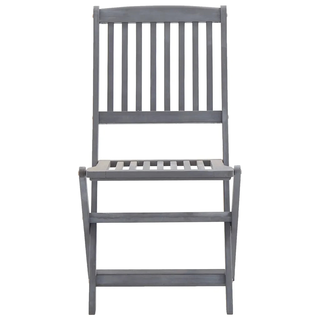Sedie da Giardino Pieghevoli 4pz con Cuscini in Massello Acacia 3064579