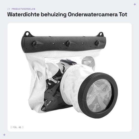 Accessori per fotocamera subacquea universali per DSLR - Protezione fino a 20 metri - Impermeabile - Chiusura ermetica - Resistenti a umidità e fango