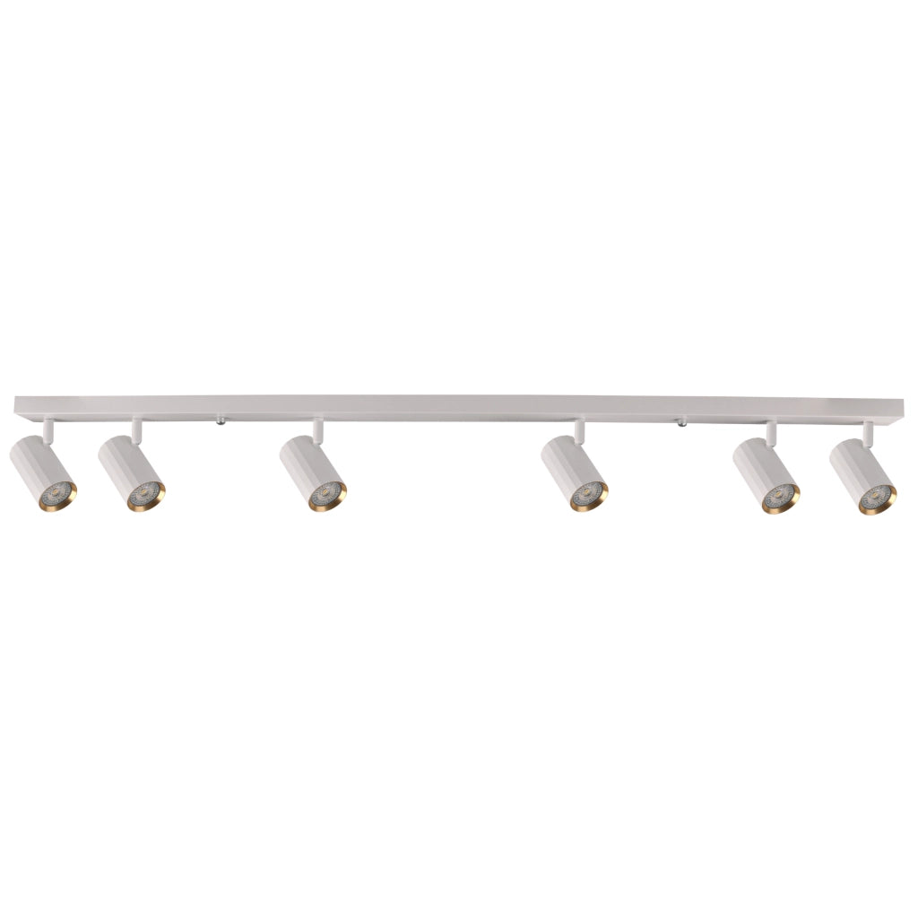 Plafoniera/Applique 6 luci bianco-oro GU10 Nicea Polux