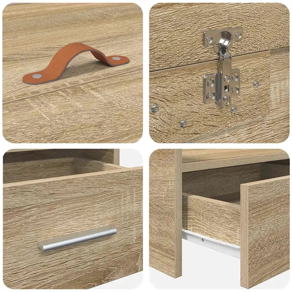 Struttura del letto con testiera-Giroletto con Testiera Rovere Sonoma 100 x 200 cm 690641