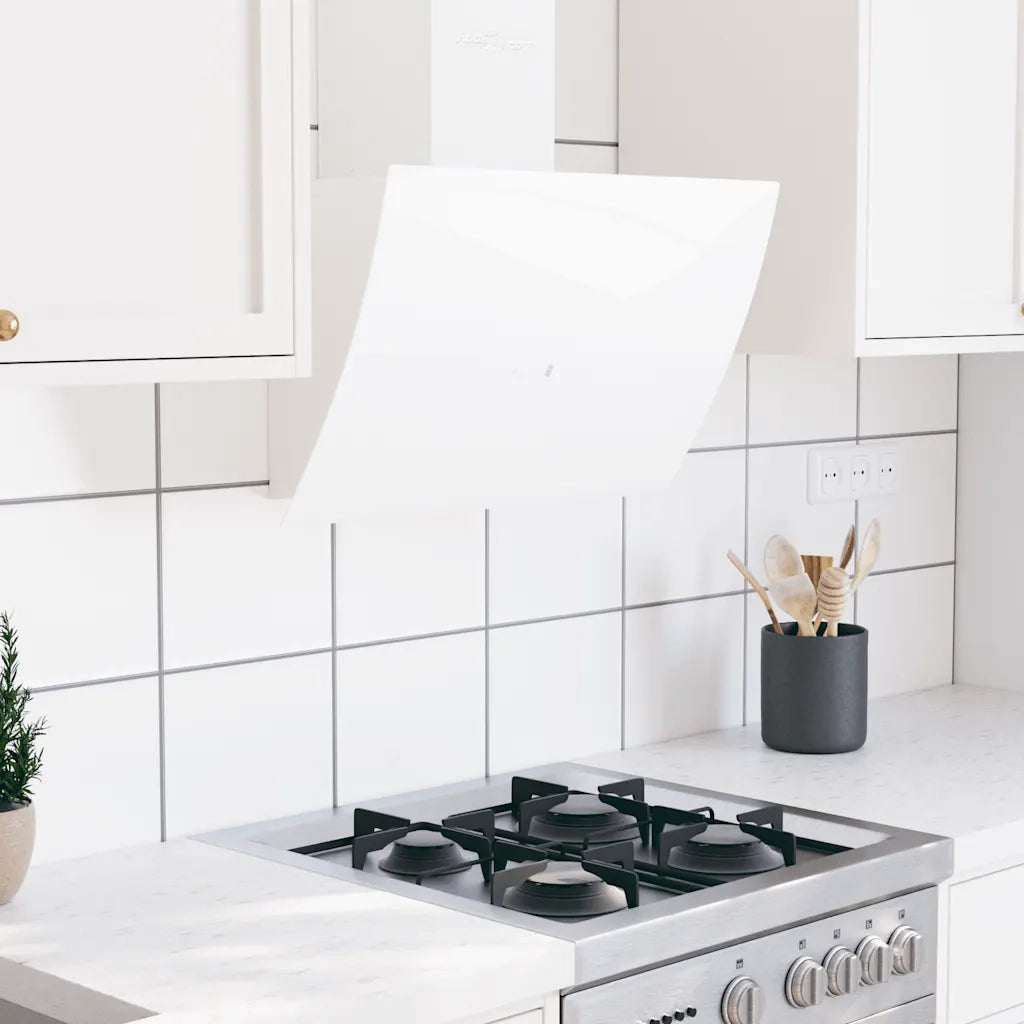 Cappa a Parete 60 cm in Acciaio e Vetro Temperato Bianco CFW6132563