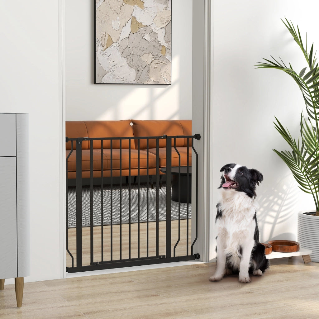 Cancello per Bambini e Animali Domestici ¨C Minimal ¨C Nero 75-95 cm