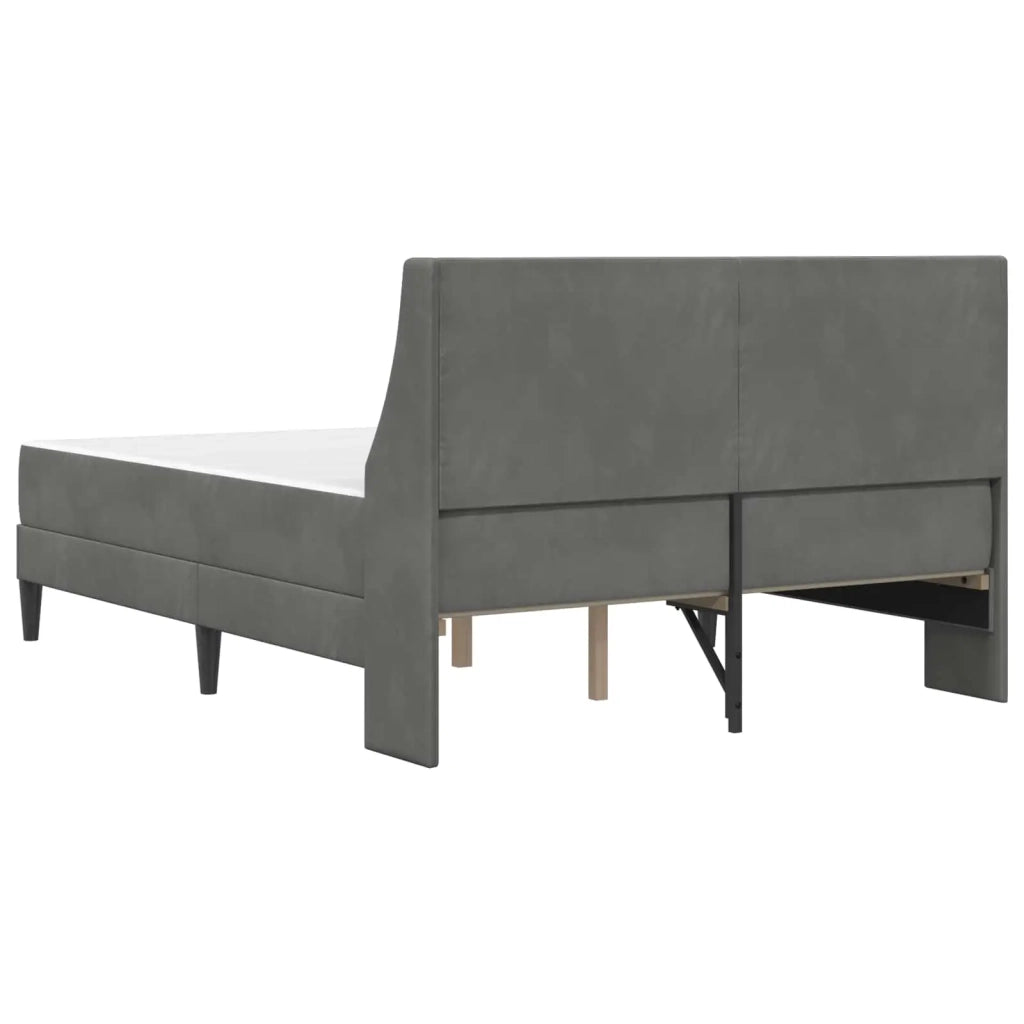 Struttura letto con materasso Grigio scuro 120 x 200 cm Velluto 3414790