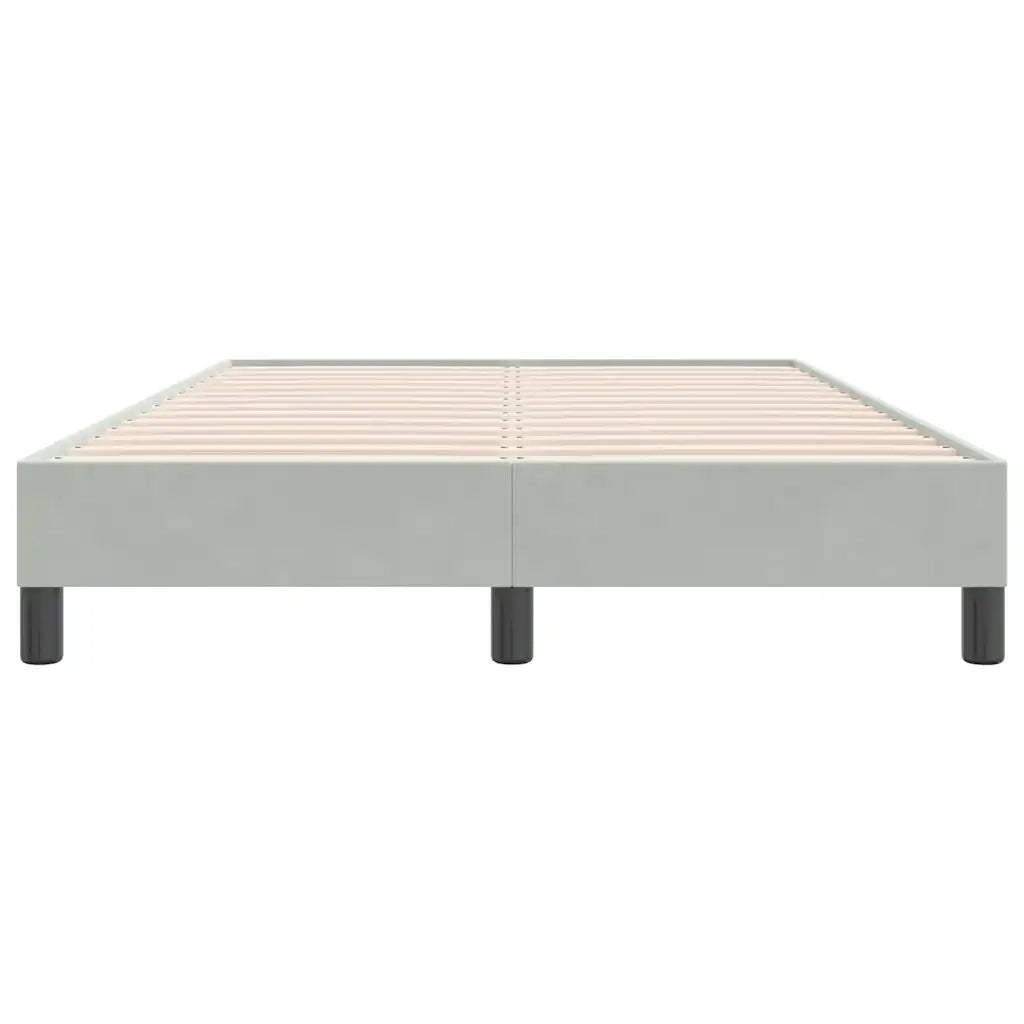 Letto a Molle senza Materasso Grigio Chiaro 120x220cm Velluto 3315867