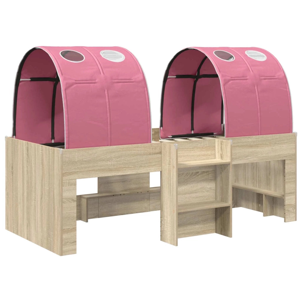 Letto con Tunnel 4 pcs Sonoma e Rosa Legno ingegnerizzato 3423578