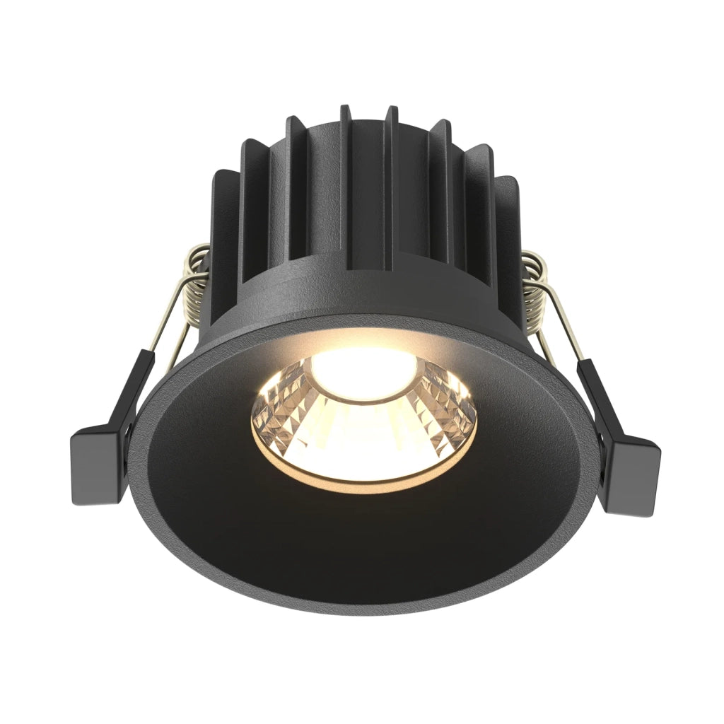 Maytoni Lampada da incasso Round 1 luce LED integrato nero alluminio