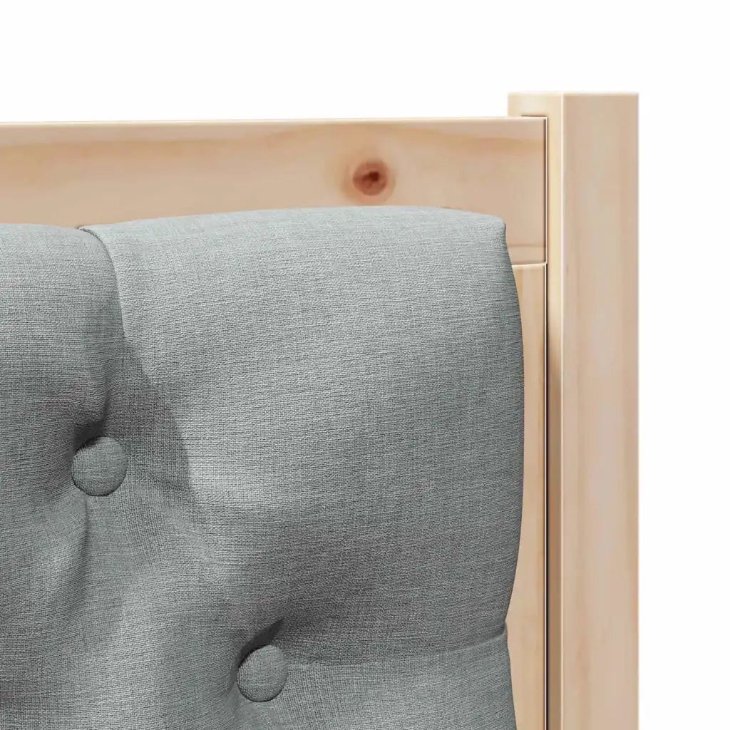 Testiera-Testata-Testiera Decorativa Marrone e grigio chiaro 90 cm Legno di pino massello