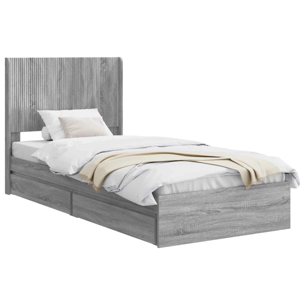 Struttura del letto con stoccaggio e testata 3 pcs 3414066