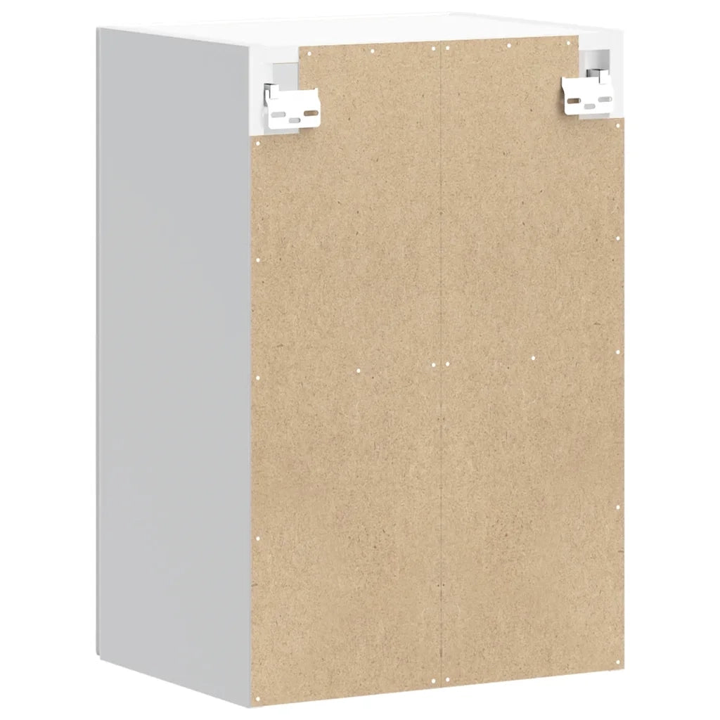 Pensile da Cucina con Porta in Vetro-Mobile Cucina da Parete Kalmar Bianco Lucido 312680