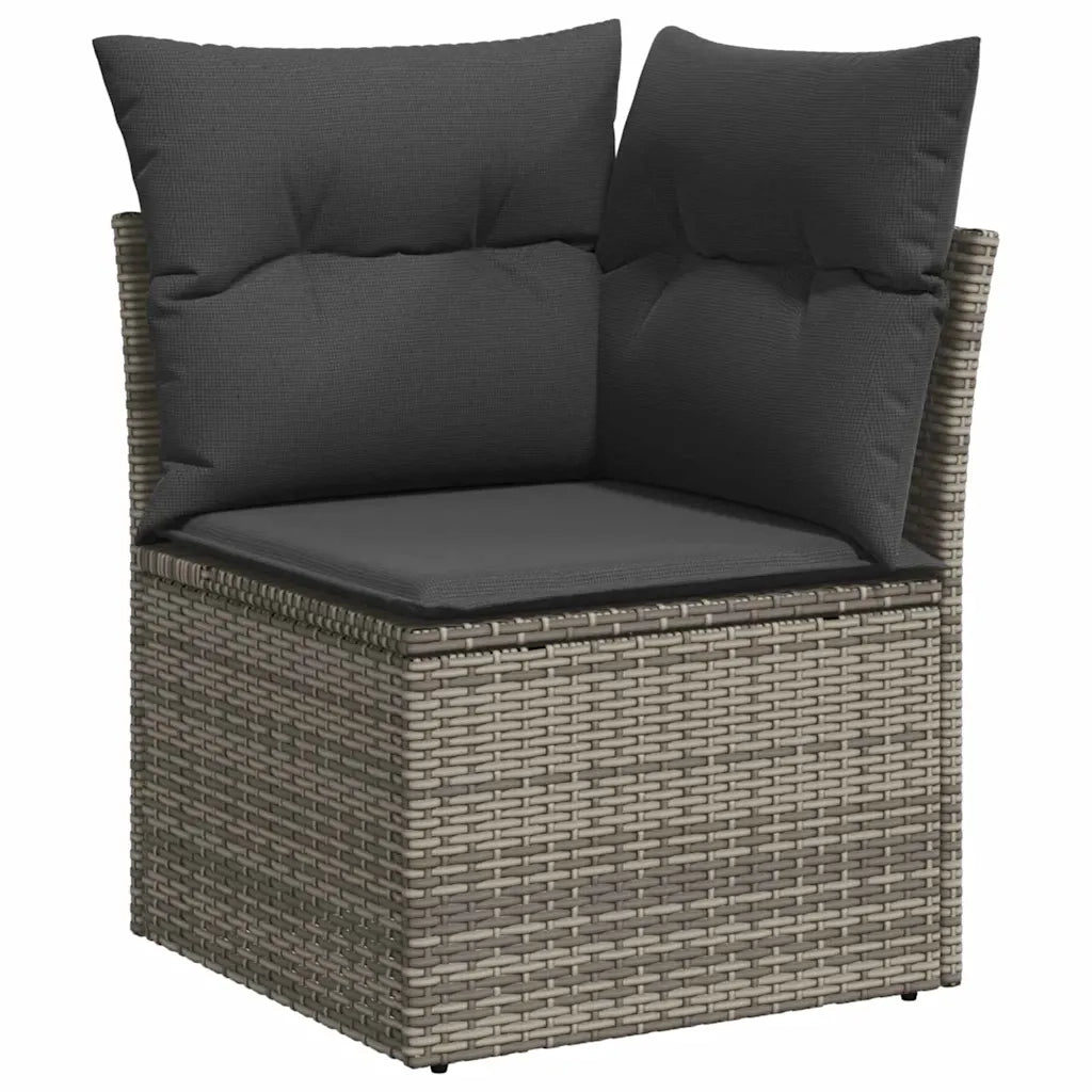 Set Divano da Giardino 10 pcs Grigio polyrattan