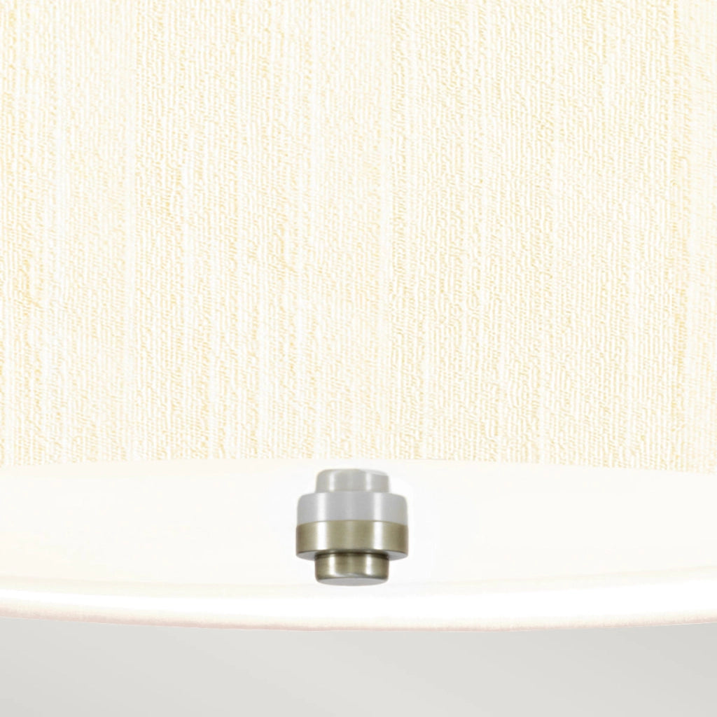 Lampada a sospensione Pearce paralume bianco cromo Ø36 3xE27