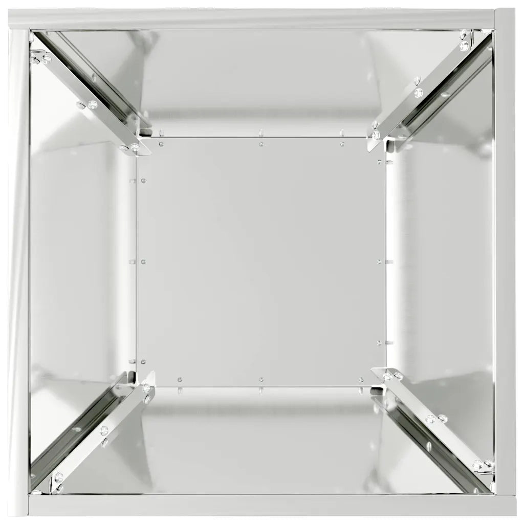 Vaso da giardino 5 pcs Argento 35 x 35 x 15 cm Acciaio zincato 873807