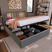 letto imbottito velluto grigio 160 x 200 cm