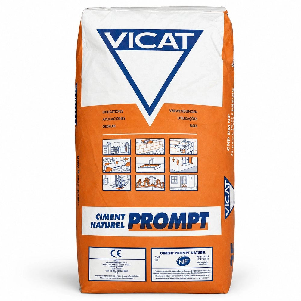 Cemento rapido francese naturale prompt riparazioni sigillature ancoraggi 25 kg