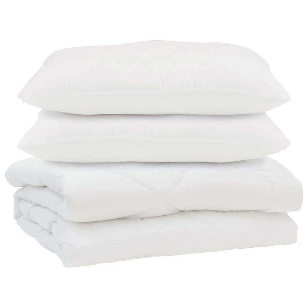 Piumone con cuscino 3 pcs Bianco Microfibra 3377429