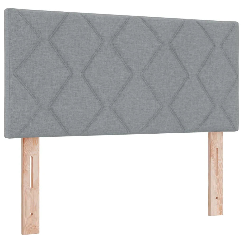Letto a molle con materasso Grigio chiaro 90 x 200 cm Tessuto 3342254