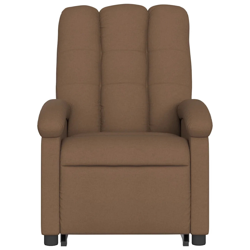 Poltrona Alzapersona Reclinabile Marrone in Tessuto 3204096