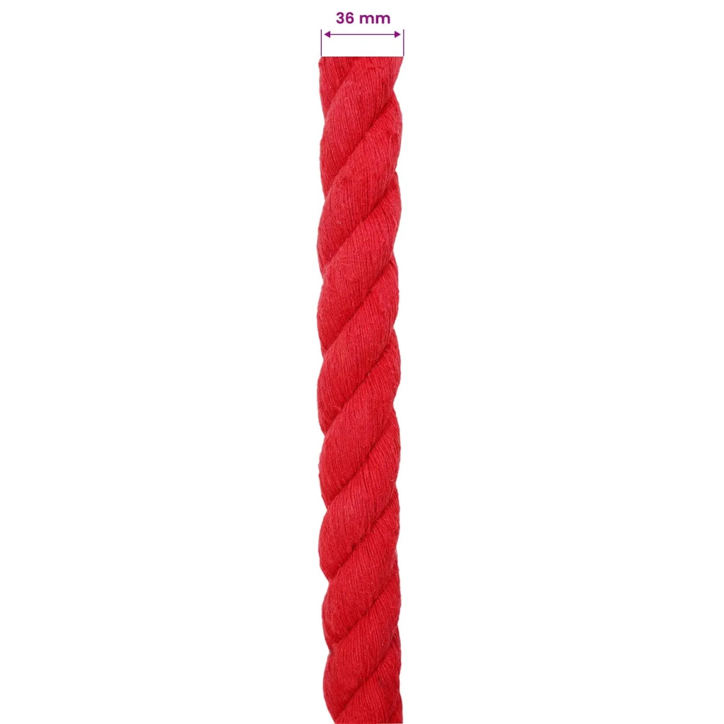 Corda | Fune Rosso 3,6 x 3,6 x 2500 cm Cotone