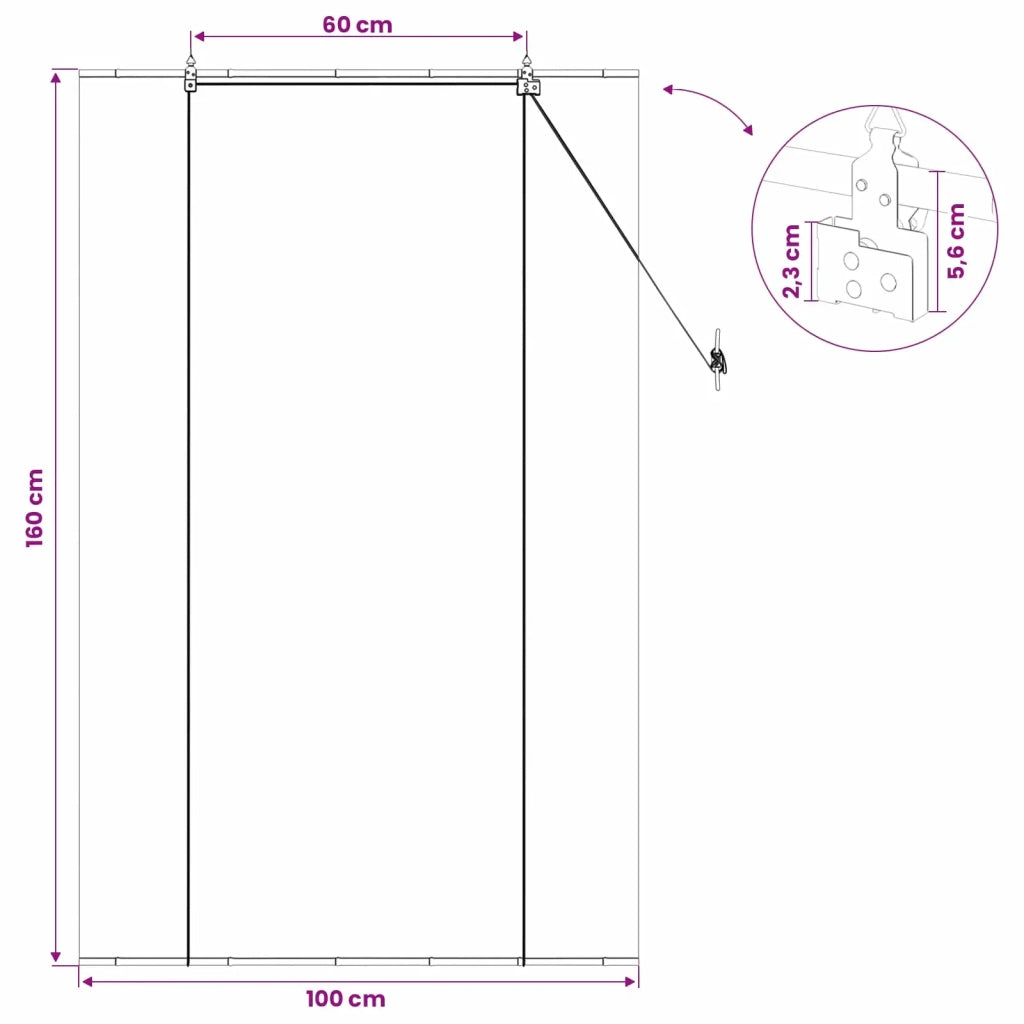 Tenda a rullo Grigio 100 x 160 cm Bambù 42039724