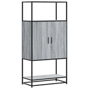 Credenza | Madia | Buffet da pranzo | Armadio da pranzo Grigio Sonoma 68x35x139 cm Legno Multistrato Metallo