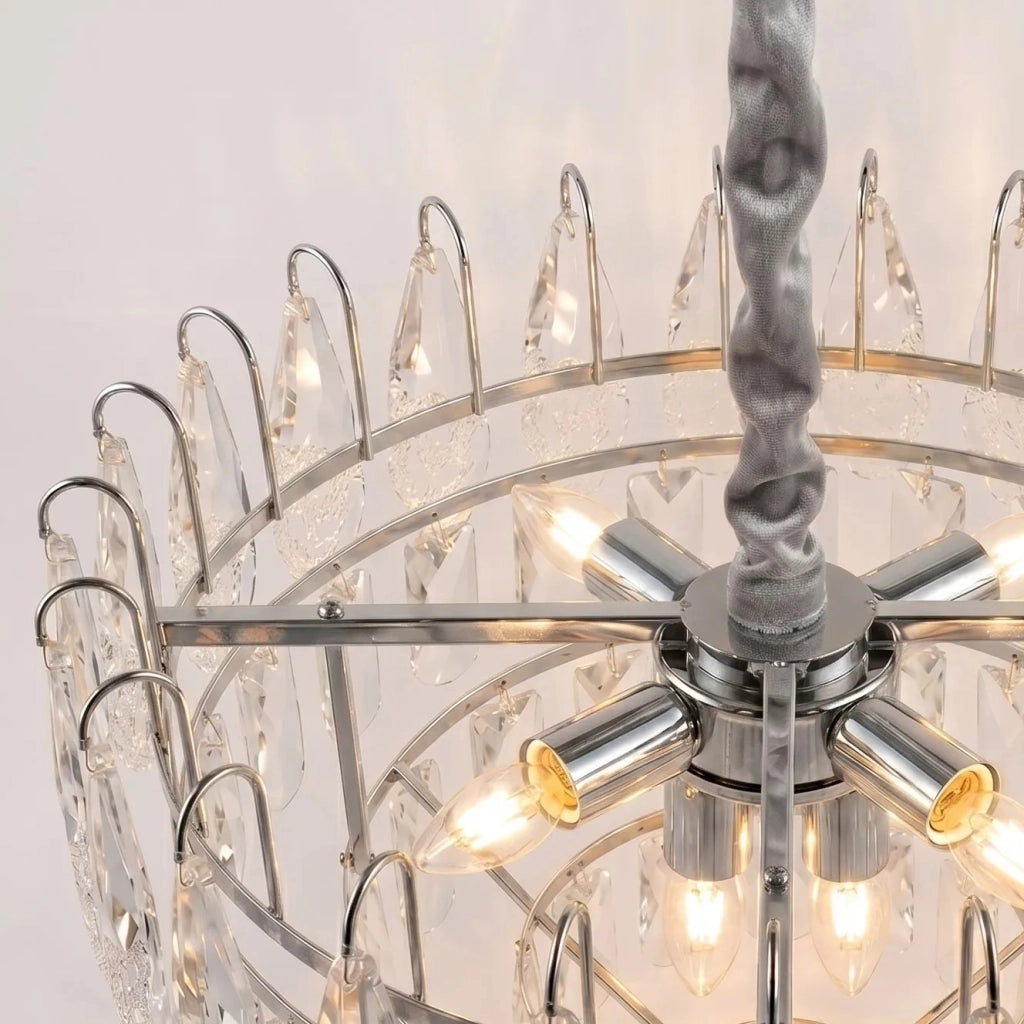 Lampada A Sospensione In Cristallo Swe079-cp 50cm Chrom