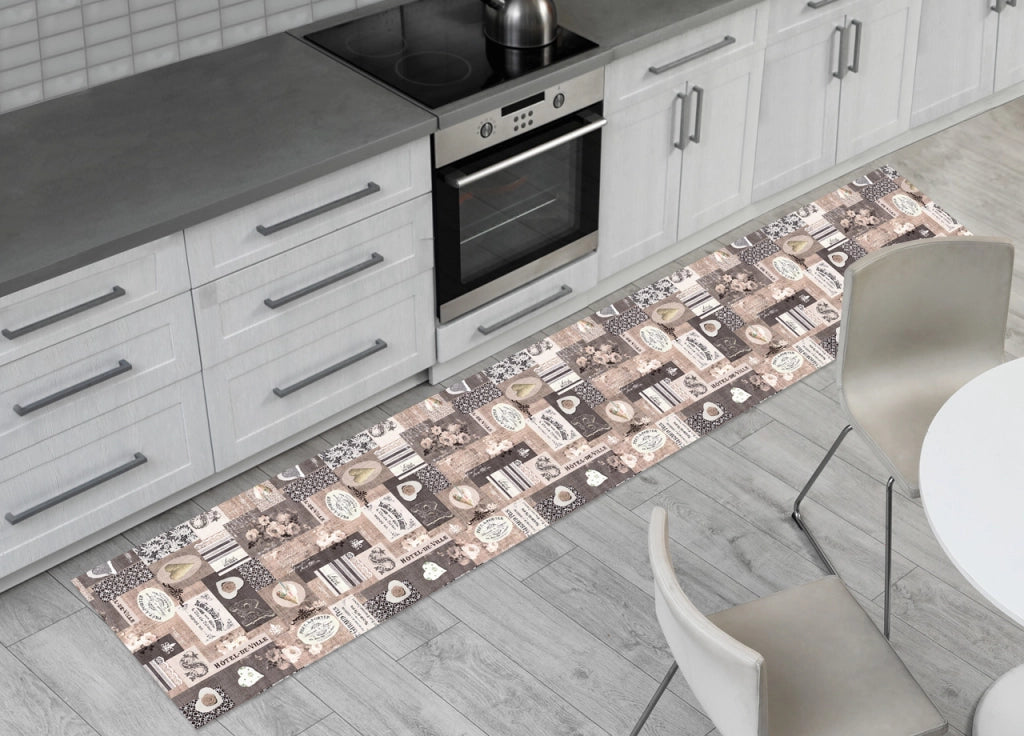 Tappeto Passatoia Antiscivolo Con Stampa Digitale Dis. Couture Paris - 50x140 - Heart&Roses