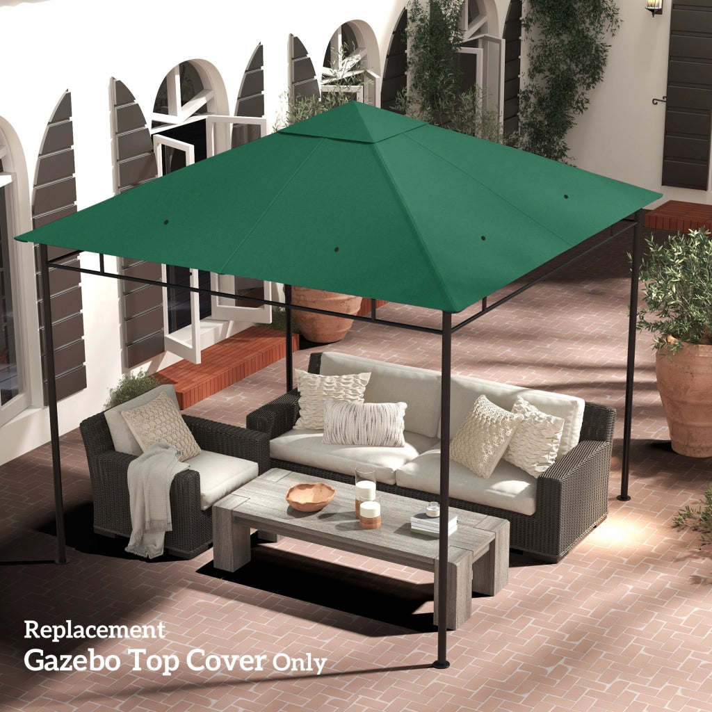 Tetto di Ricambio per Gazebo da Giardino ¨C Xylo ¨C 3x3m Poliestere Verde
