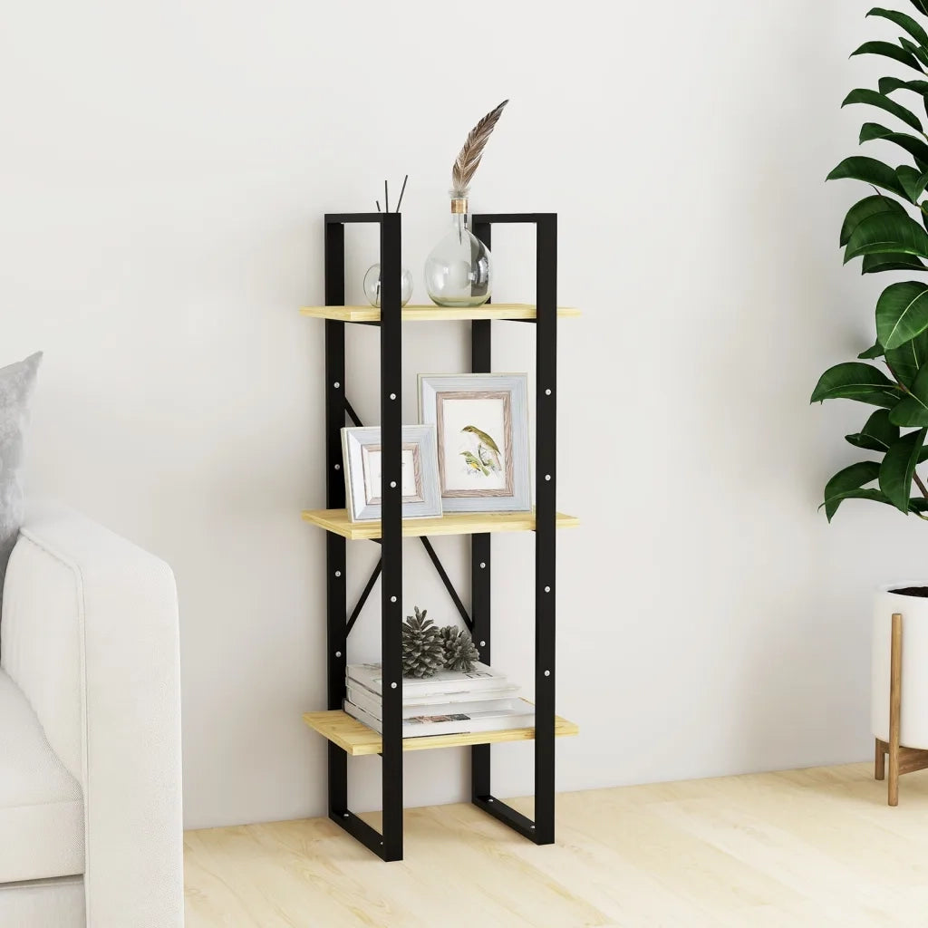 Libreria a 3 Ripiani 40x30x105 cm in Legno Massello di Pino 806492