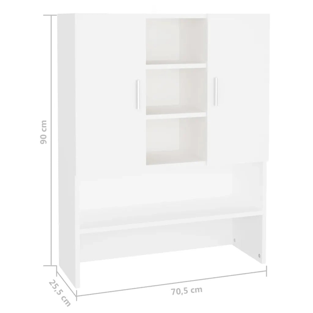 Mobile per Lavatrice Bianco 70,5x25,5x90 cm 808386
